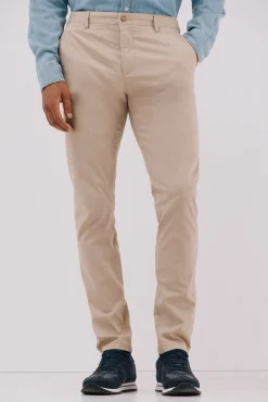 Cortefiel Calças|Chinos-Calça calças chino com estampa slim fit Tostado