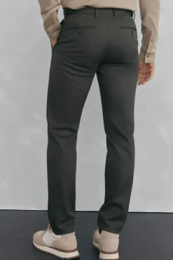 Pedro del Hierro Calças|Chinos-Calça calças chino com estampa slim fit Verde