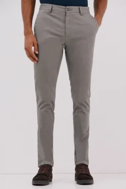 Cortefiel Calças|Chinos-Calça calças chino com estampa slim fit Cinzento