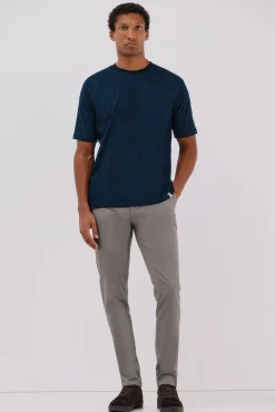 Cortefiel Calças|Chinos-Calça calças chino com estampa slim fit Cinzento