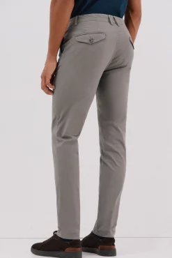 Cortefiel Calças|Chinos-Calça calças chino com estampa slim fit Cinzento