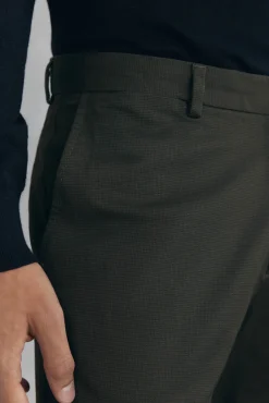 Pedro del Hierro Calças|Chinos-Calça calças chino com estampa slim fit Verde