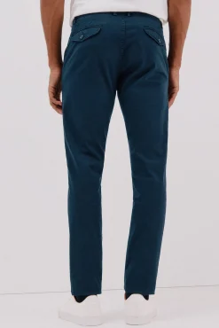 Cortefiel Calças|Chinos-Calça calças chino com estampa slim fit Azul