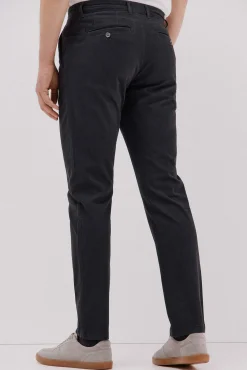 Cortefiel Calças|Chinos-Calça calças chino com estampa slim fit Preto