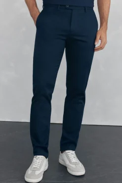Pedro del Hierro Calças|Chinos-Calça calças chino com estampa slim fit Azul