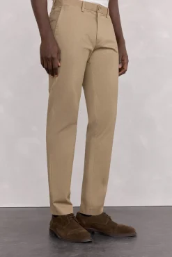 Pedro del Hierro Calças|Chinos-Calça calças chino com estampa slim fit Beige