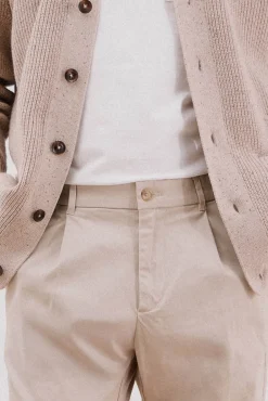 Cortefiel Calças|Chinos-Calça calças chino confortável com corte afunilado Tostado