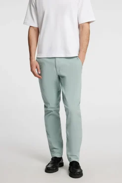 Selected Calças|Chinos-Calça calças chino slim fit feita de algodão orgânico Verde