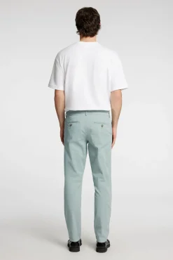 Selected Calças|Chinos-Calça calças chino slim fit feita de algodão orgânico Verde