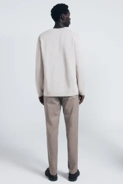 Springfield Calças|Chinos-Calça calças chino slim fit confortável cru