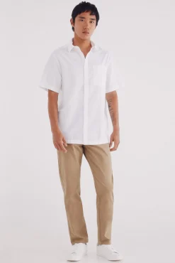 Springfield Calças|Chinos-Calça calças chino slim fit com micro estampa castanho