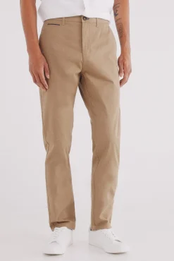 Springfield Calças|Chinos-Calça calças chino slim fit com micro estampa castanho