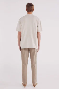 Springfield Calças|Chinos-Calça calças chino slim fit com micro estampa cru