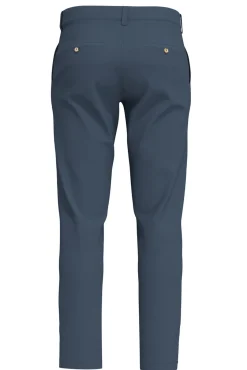 Selected Calças|Chinos-Calça calças chino slim fit feita de algodão orgânico Azul