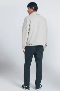 Springfield Calças|Chinos-Calça calças chino slim fit com micro estampa Caqui escuro