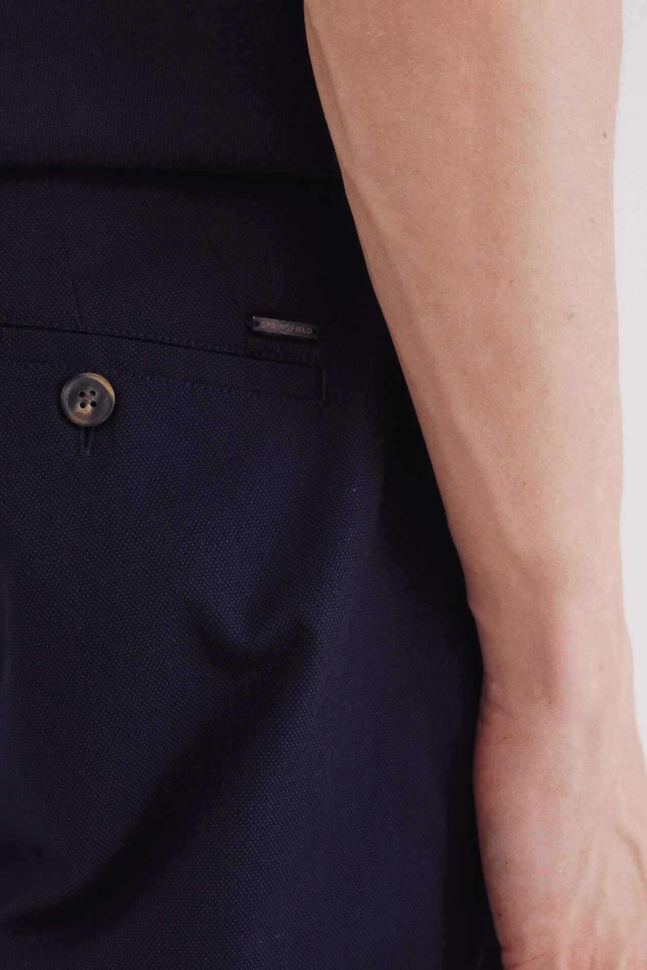 Springfield Calças|Chinos-Calça calças chino slim fit confortável azul