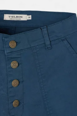Silbon Calças-Calça cargo Azul