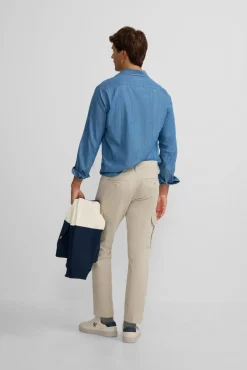 Silbon Calças-Calça cargo casual Tostado