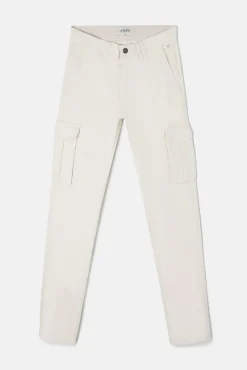 Silbon Calças-Calça cargo esportiva casual Cinzento