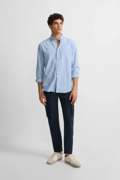 Silbon Calças-Calça cargo esportiva casual Azul