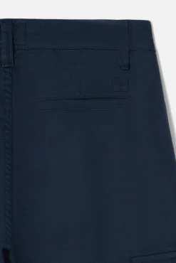 Silbon Calças-Calça cargo esportiva casual Azul