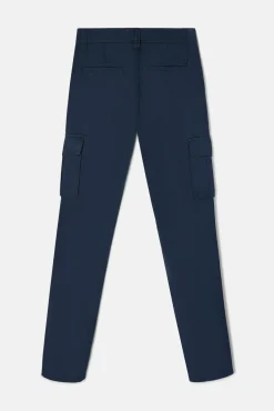 Silbon Calças-Calça cargo esportiva casual Azul