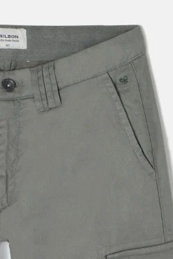 Silbon Calças-Calça cargo esportiva casual Verde