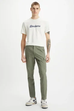 Dockers Calças-Calça cargo para homem slim cônica Verde