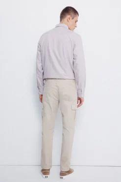 Springfield Calças-Calça cargo slim fit calça bege