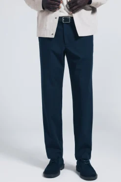 Springfield Calças|Chinos-Calça chino jogger com caimento confortável azul