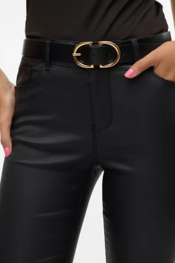 Vero Moda Calças-Calça com efeito encerado Preto