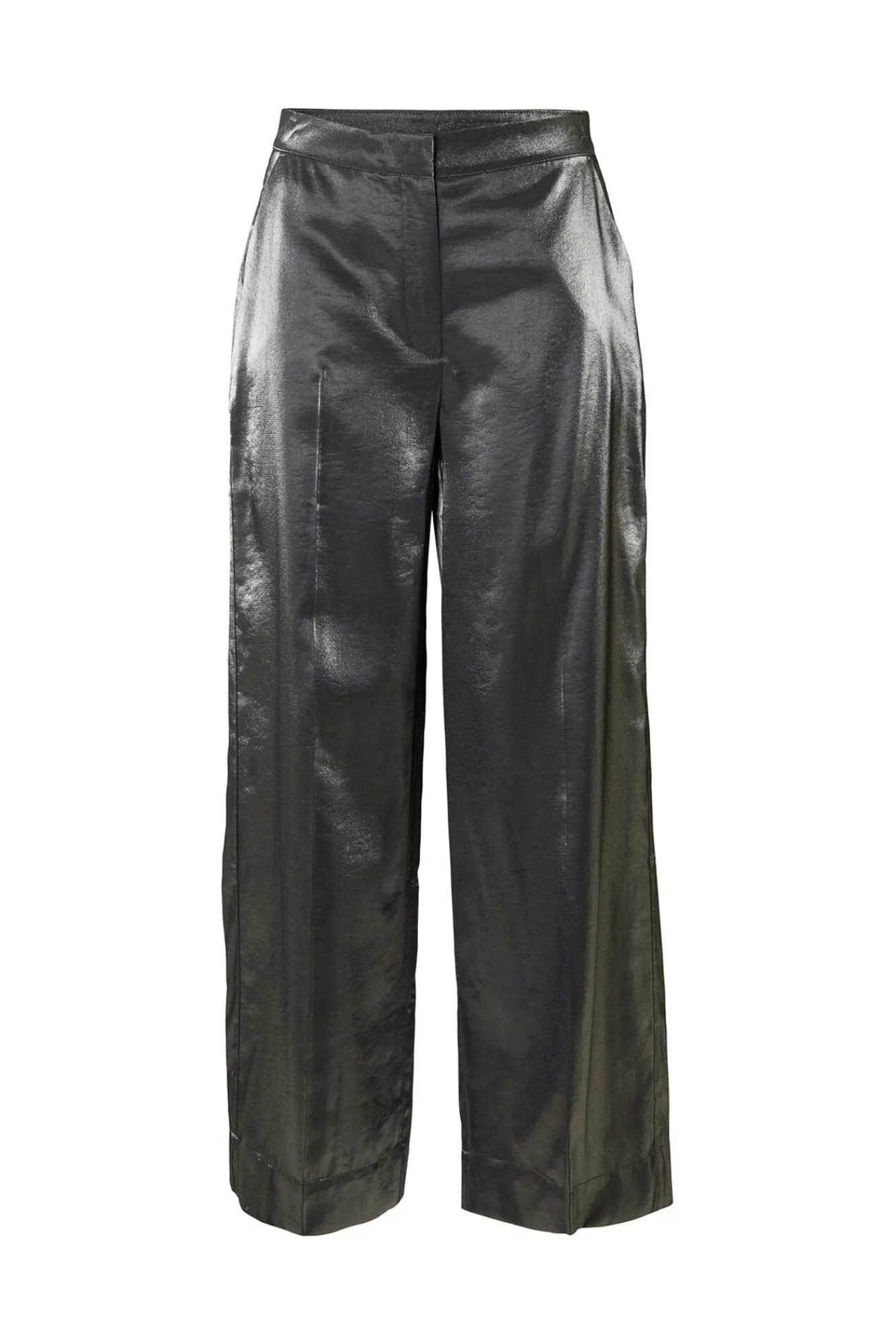 Selected Calças-Calça com efeito metálico Preto