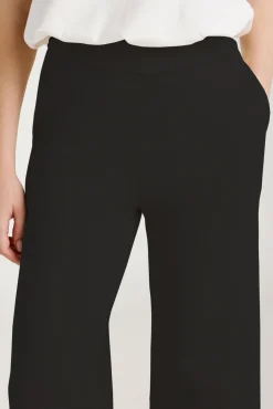 Vila Calças-Calça comprida de malha com viscose Preto