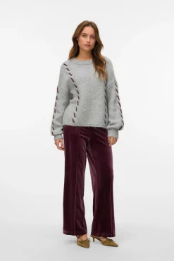 Vero Moda Calças-Calça compridas de veludo Roxo
