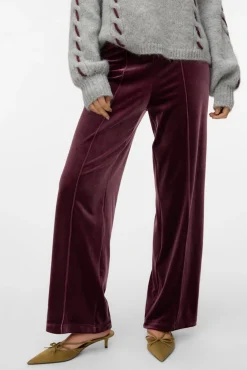 Vero Moda Calças-Calça compridas de veludo Roxo