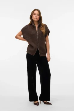 Vero Moda Calças-Calça compridas de veludo Preto