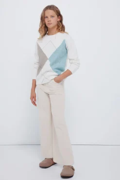 Springfield Kids Calças-Calça culotte de microveludo cotelê para meninas estampado