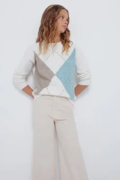 Springfield Kids Calças-Calça culotte de microveludo cotelê para meninas estampado