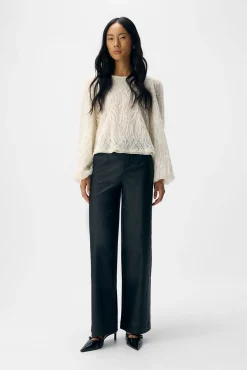 Object Calças-Calça de couro sintético Preto