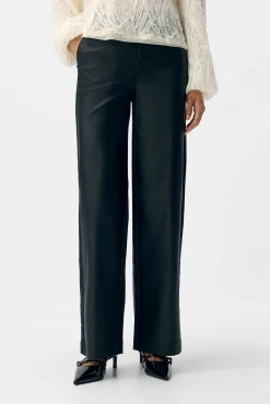 Object Calças-Calça de couro sintético Preto