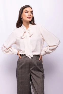 Object Calças-Calça de perna larga Castanho