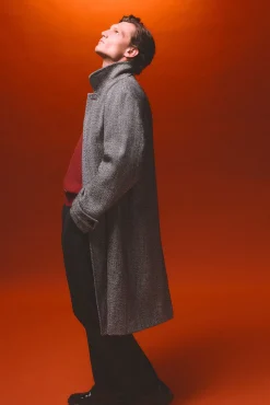 Pedro del Hierro Calças-Calça de pregas para sair Preto