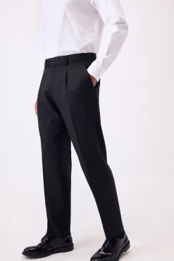 Pedro del Hierro Calças-Calça de pregas para sair Preto