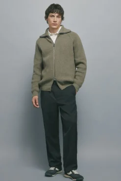 Springfield Calças-Calça de riscas reto cinzento