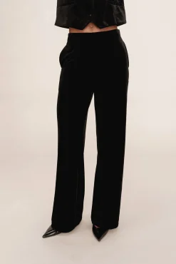 Grace & Mila Calças-Calça de veludo Preto