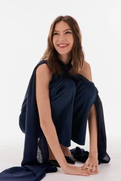 TFP by Tamara Falcó Calças-Calça de veludo Azul