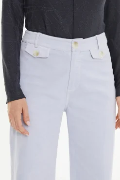 System Action Calças-Calça de veludo cotelê bege