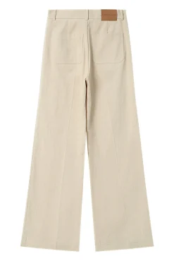 Grace & Mila Calças-Calça de veludo cotelê com bolsos frontais Branco