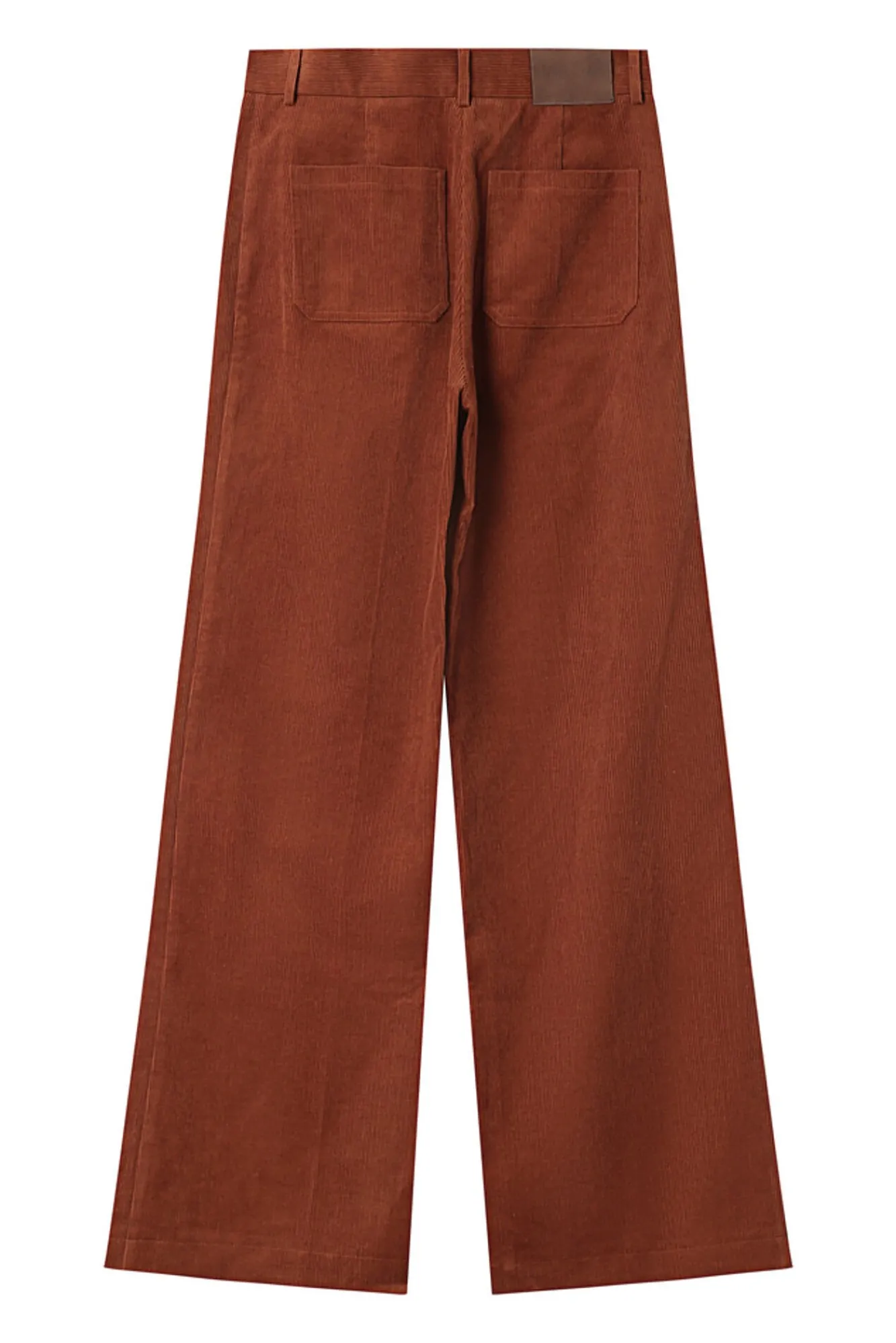 Grace & Mila Calças-Calça de veludo cotelê com bolsos frontais Laranja