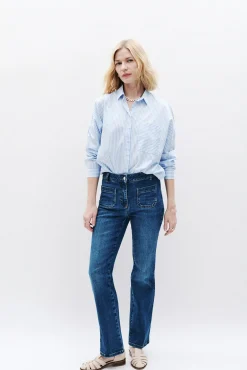 Caroll Jeans-Calça denim clássica Azul